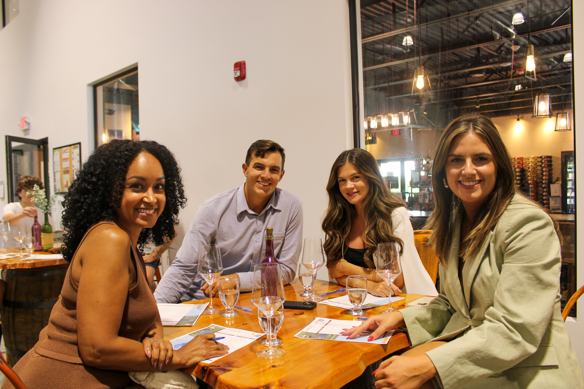 Wine Tasting Group of Men and Women at Adirondack Winery