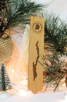 Lake George Wooden Bookmark with ADK Winery Logo 1