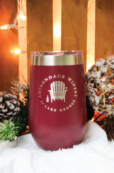 16.oz ADK Winery Logo Stainless Steel Wine Tumbler Sippy Cup- Maroon 1